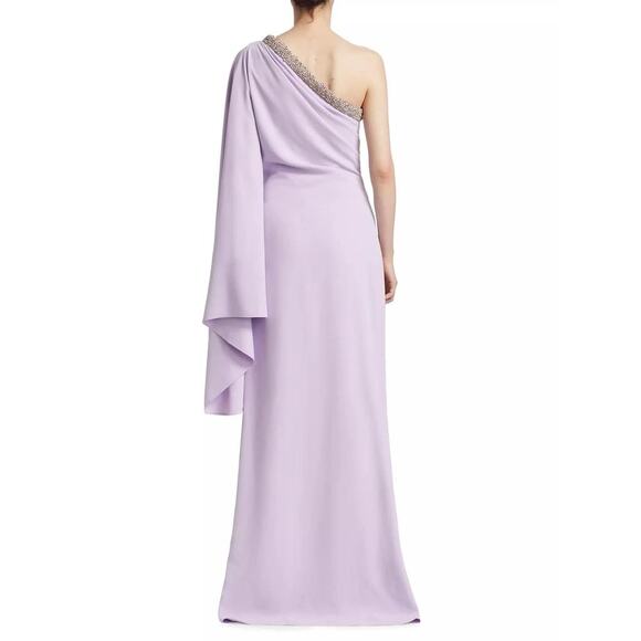 REEM ACRA
Embellished One-Shoulder Crepe Gown. Size 10 - Picture 5 of 13